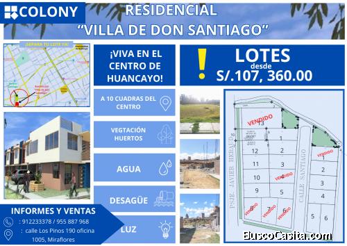 VENTA DE LOTES SANTIAGO