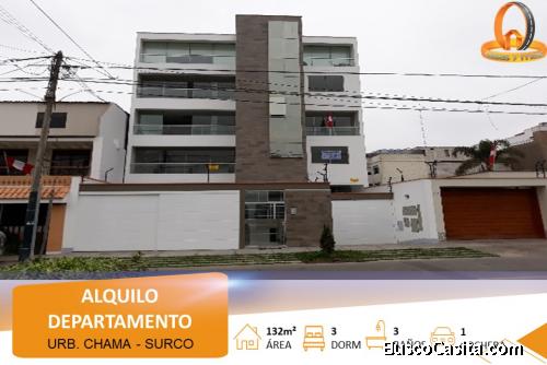 ALQUILO DEPARTAMENTO EN CHAMA, SURCO 