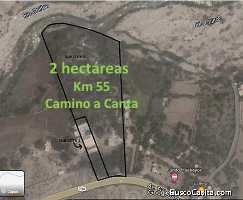 VENTA DE CASA DE CAMPO HUERTA CHECTA CAMINO A CANTA KM55 SOL TODO EL AÑO