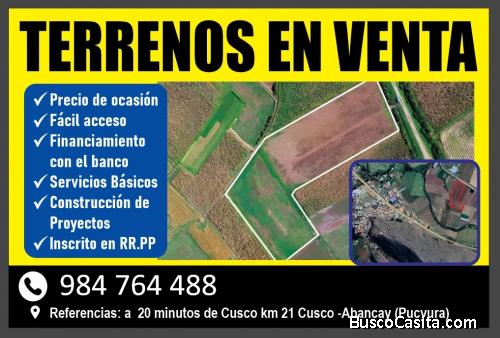 TERRENO EN VENTA CUSCO 