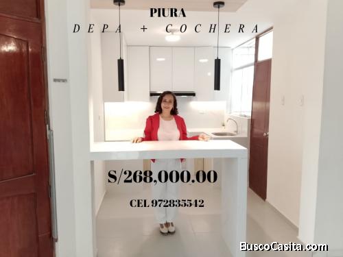 Depa+Cochera al costado de UDEP, pasando AVIFAP, a 5 minutos de Real Plaza Piura en Urb Los Sauces 