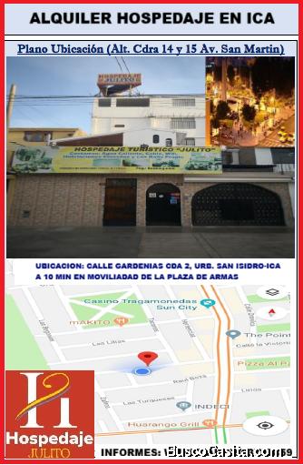 ALQUILER HOSPEDAJE EN ICA