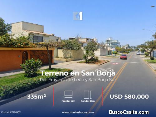 SAN BORJA, TERRENO EN ZONA RESIDENCIAL.