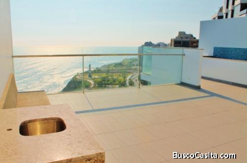 Alquilo departamento en Malecón Cisneros Miraflores DUPLEX, US5,500, con 3 dormit, 3 cocheras