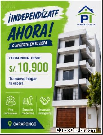 DEPARTAMENTO EN CARAPONGO INICIAL DE S.10.900