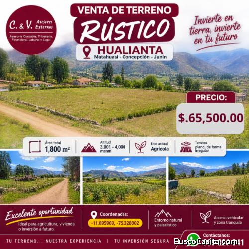 Predio Rustico denominado “Hualianta”, Matahuasi, Concepción