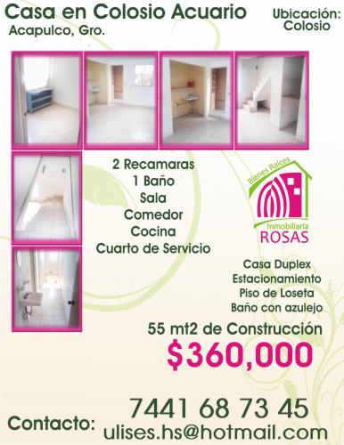 APROVECHA CASA DUPLEX EN COLOSIO!