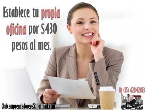 Oficinas fisicas en renta COWORKING $430 al mes