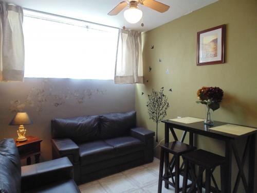 Departamento amueblado con diseño único.