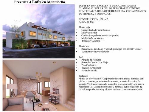 PRE-VENTA DE LOFTS EN MONTEBELLO AL NORTE DE MÉRIDA 