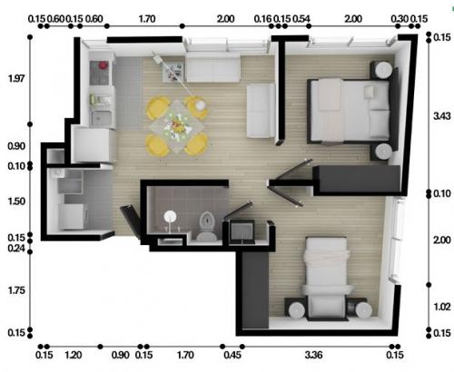 Departamento en pre venta Col. Obrera sobre San Antonio Abad