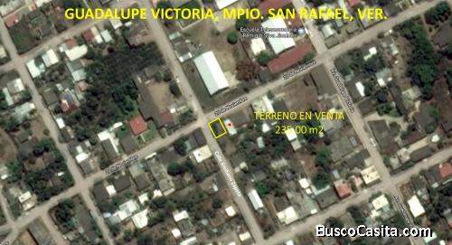 EXCELENTE TERRENO EN G. VICTORIA CERCA DE CASITAS  EN COSTA ESMERLADA, VERACRUZ, MEX.