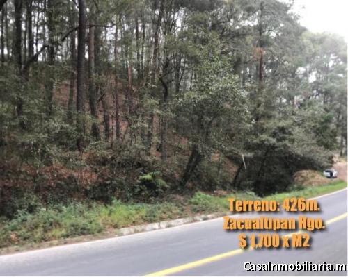 Terreno a lado de Universidad UTSH Universidad Tecnológica de la Sierra Hidalguense