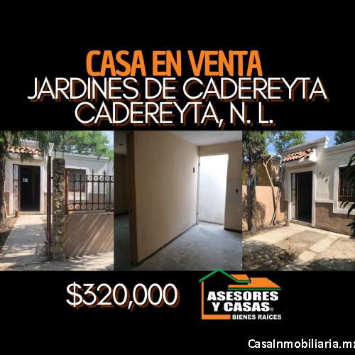 CASA EN VENTA FRACC JARDINES DE CADEREYTA