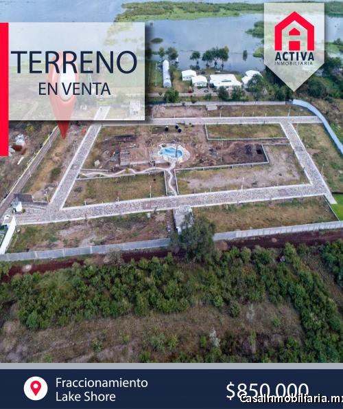 Terreno urbanizado a pocos metros del Lago de Chapala