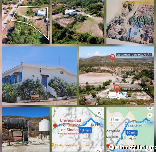 Se vende Casa Campestre  a 10 min de Mazatlán 4 recámaras, comodidades de ciudad y detallesde lujo. 