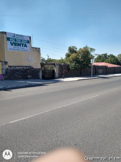 QUERETARO, venta terreno 801 m2 ( 23 m2 frente) uso mixto, comercial