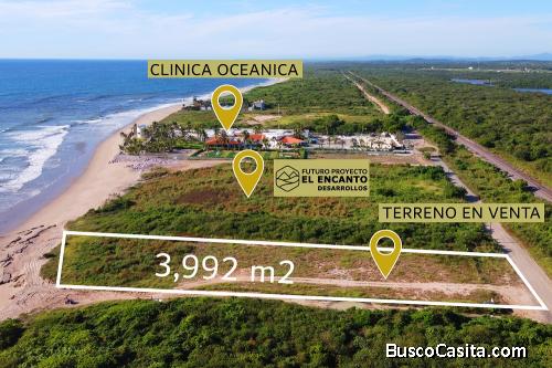 Terreno en Venta con 35m de Frente de Playa en el Nuevo Mazatlán