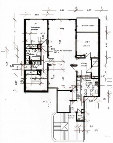 departamento amoblado en recoleta para 4 a 6 personas
