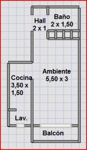 Alquiler - 1 Amb - Ambiente