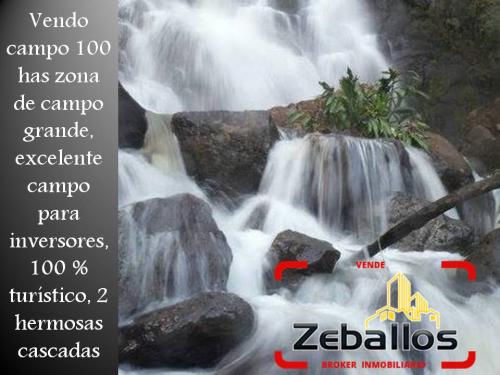 Vendo Hermoso Campo de 100 has, con 2 hermosas Cascadas