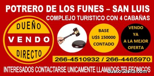 Vendo complejo de cabañas en San Luis