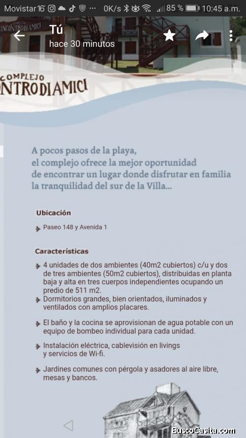 Villa gesell cabañas de 2 y 3 amb a metros del mar