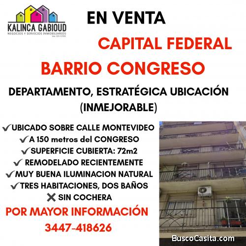 Departamento en Capital Federal, excelente Ubicación, Barrio Congreso