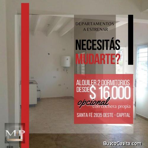 Alquiler Divino Departamento 3 Ambientes - Estrenar - Capital - Opcional Con Cochera