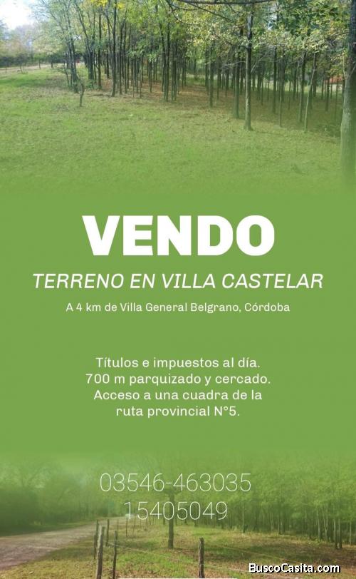Terreno en villa General  Belgrano 