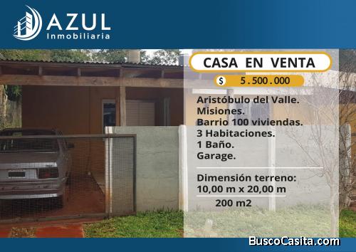 CASA EN VENTA B° 100 Viv. A DEL VALLE