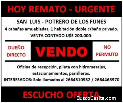 vendo urgente complejo de cabañas
