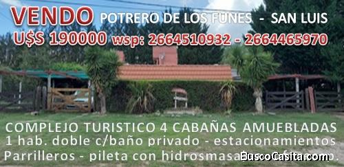 vendo complejo turistico en san luis, argentina