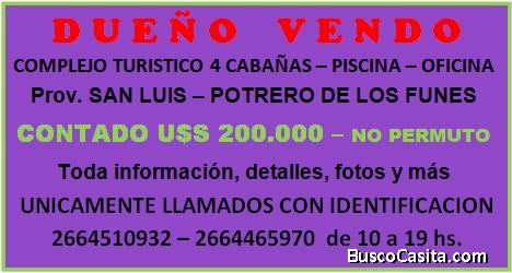 vendo importante complejo de cabañas en san luis