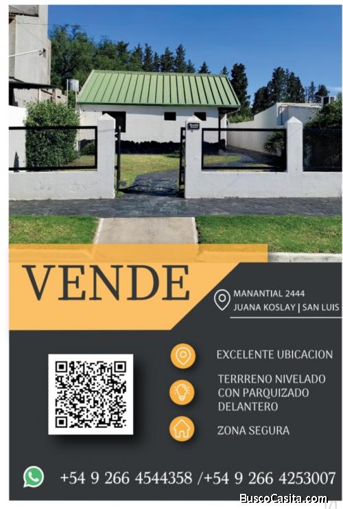 Oportunidad ideal para vivir o invertir en Juana Koslay San Lui