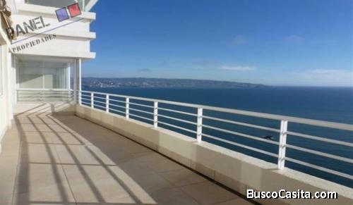 VENTA GRAN  PENTHOUSE,  IMPRESIONANTE VISTA AL MAR -  REÑACA - VIÑA DEL MAR // VD191  