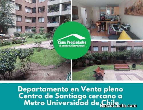 Cerca del Metro U. de Chile, Con Estacionamiento