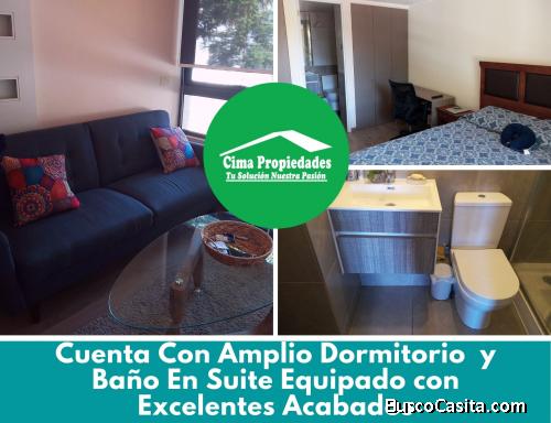 Arriendo Departamento Amoblado Metro Toesca Stgo.