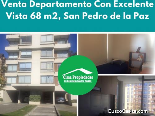 Departamento Excelente Vista 68 m2, San Pedro de la Paz