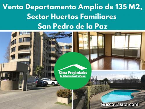 Departamento amplio 135 m2, San Pedro de la Paz
