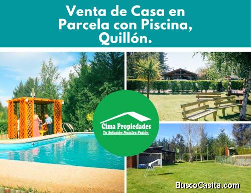 Venta de Casa Amoblada en Parcela con Piscina y Quincho con Bar