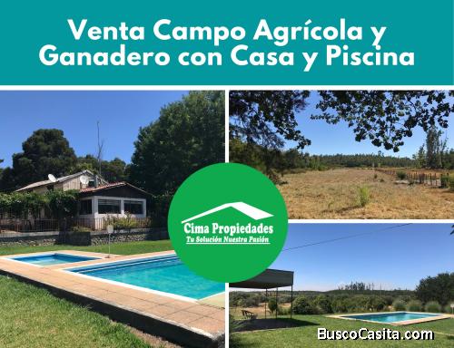 Hermoso Campo Agrícola Ganadero con Casa Piscina