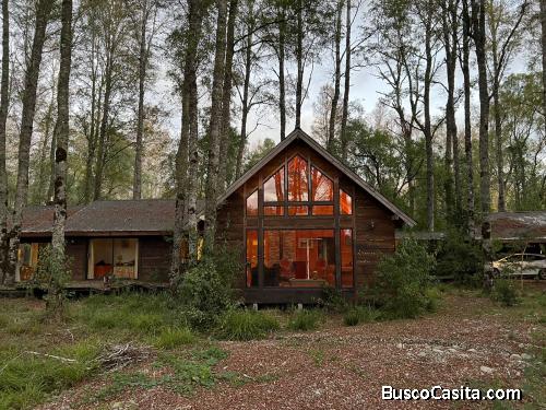 Bella casa en parcela con abundante bosque nativo