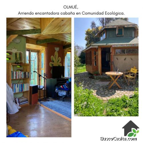 Arriendo Encantadora Cabaña en Comunidad Ecológica Inmersa en la Naturaleza, en Olmué, $380.000.-