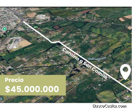 Parcela con Luz y factibilidad de agua a 2,4 kms de San Carlos