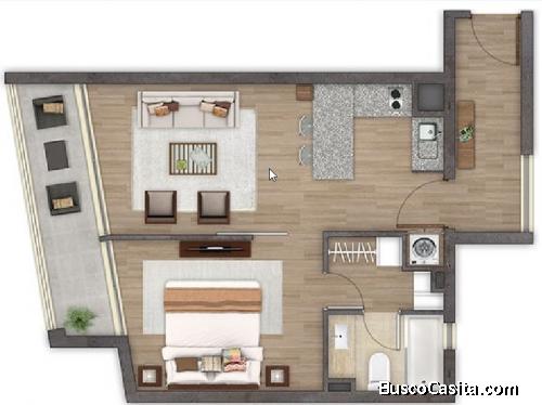 Venta DPTO 1D-1B, 49 M2, Metro República, Los Héroes y Toesca