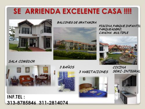 ARRIENDO CASA VILLAVICENCIO BALCONES DE GRATAMIRA