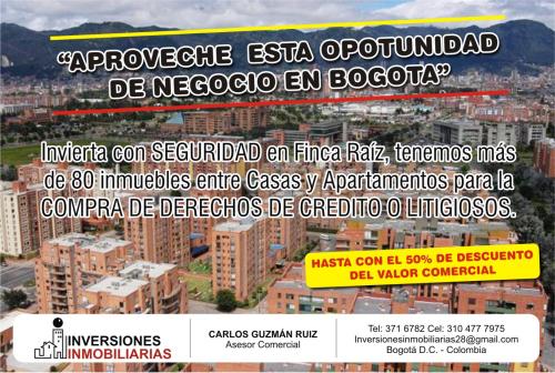 Bogotá Salitre  Carrera 69D No 25-45 Piso 2 PARA COMPRA DE DERECHOS DE CRÉDITO O LITIGIOSOS