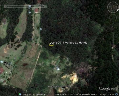 LOTE 0011 GUARNE VEREDA LA HONDA