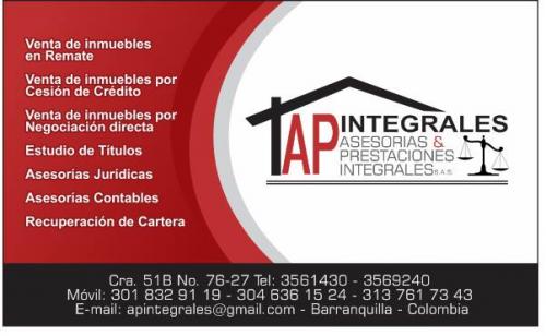 CASA EN REMATE BARRIO SOLEDAD 2000